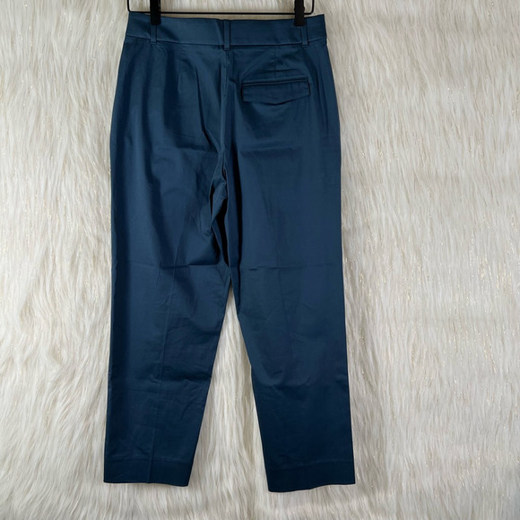 J.Crew Womens Chino Pants Blue High Rise Pockets Stretch Zipper Flat Front 4 - Picture 4 of 10